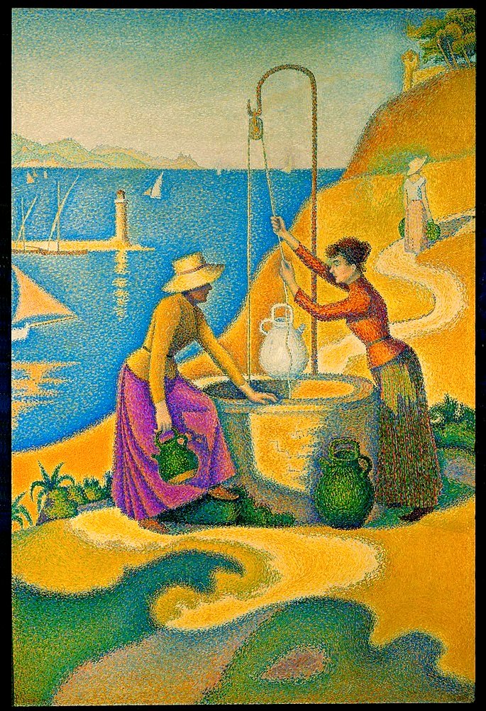 Jóvenes provenzales en el pozo (1892), Paul Signac