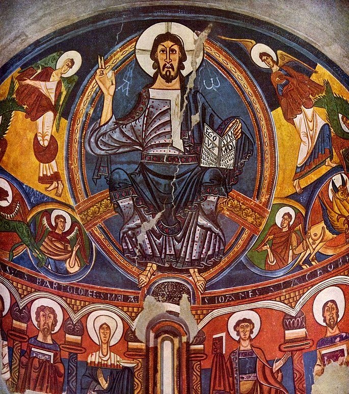 Pintura románica presente en la iglesia de Sant Climent de Taüll