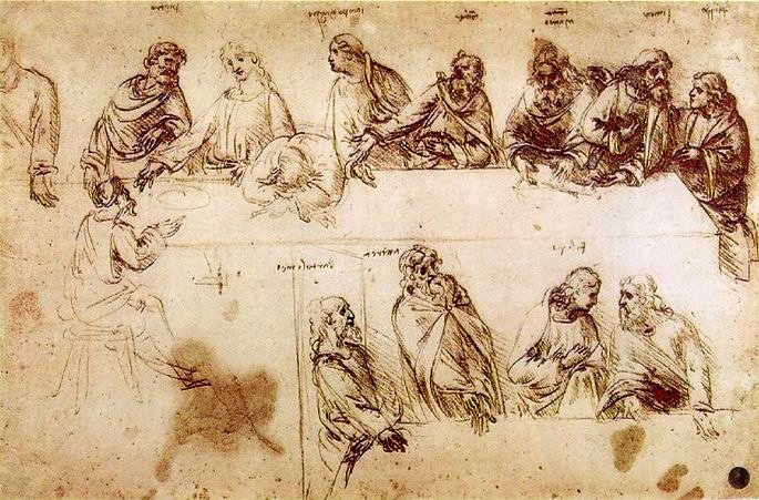 boceto de la obra La Última Cena
