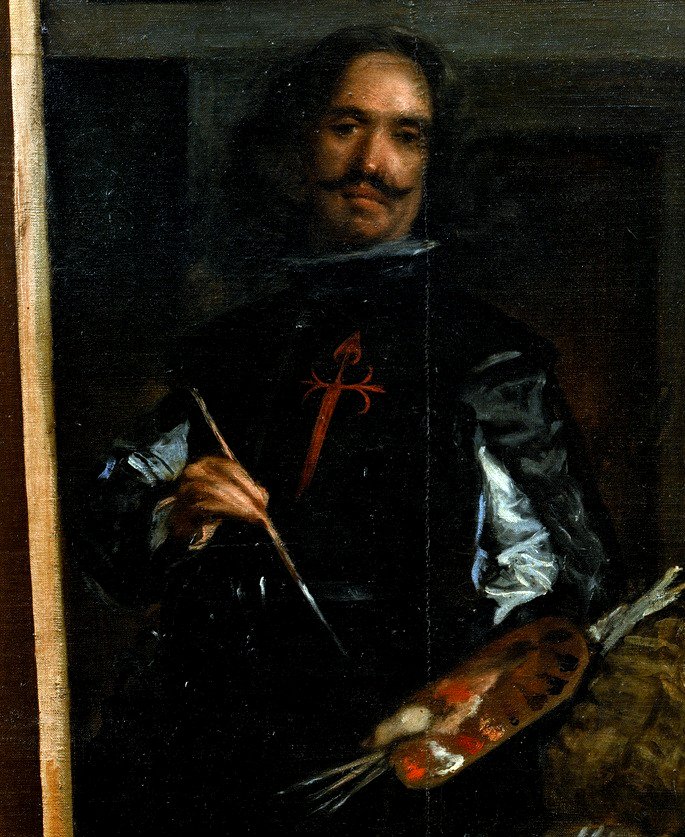 Autorretrato de Velázquez insertado en el cuadro As Meninas.