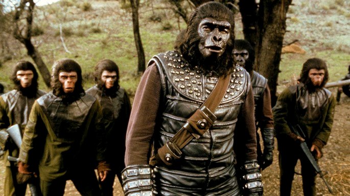 Fotograma de la película La batalla del planeta de los simios.