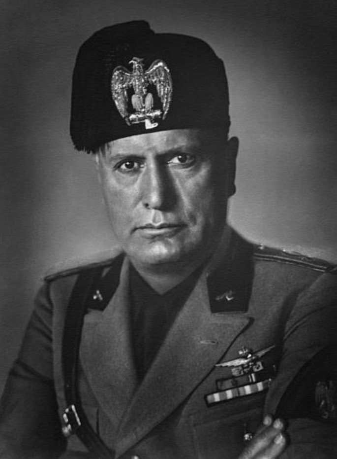 Retrato del dictador Benito Mussolini en 1930.