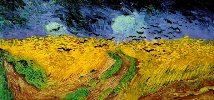 Campo de trigo con cuervos (1890)