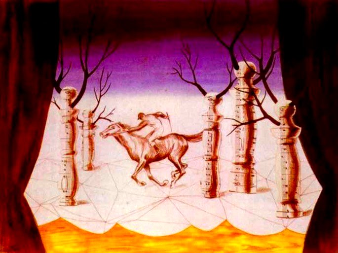 Le jockey Perdu (El jinete perdido), la primera obra surrealista de Magritte.