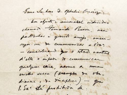 La carta de Pessoa a Ofelia Queiroz.