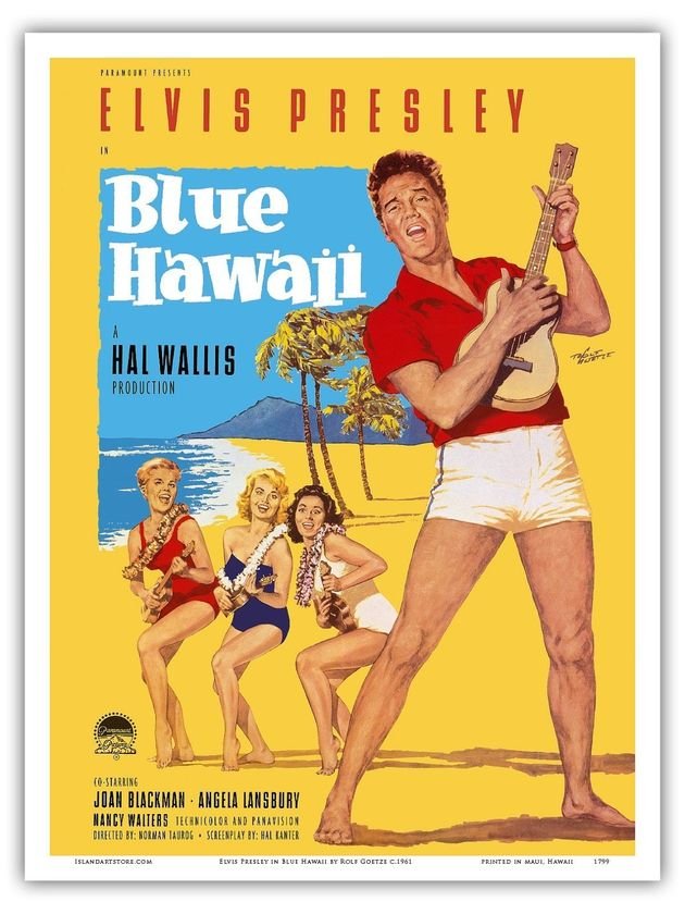 Afiche de la película Hawái azul.
