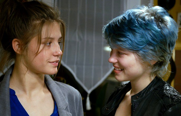 La película azul es el color más cálido.