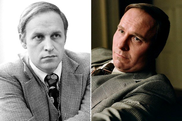 Los jóvenes Dick Cheney y Christian Bale, que interpretan su papel en la película.