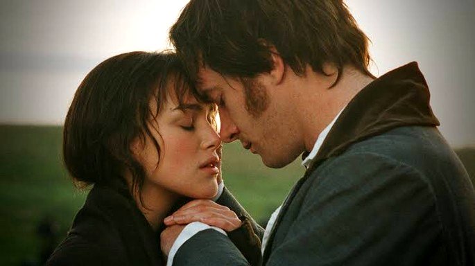 Elizabeth Bennet y el Sr. Darcy en orgullo y prejuicio