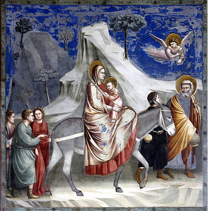 La huida de Giotto a Egipto