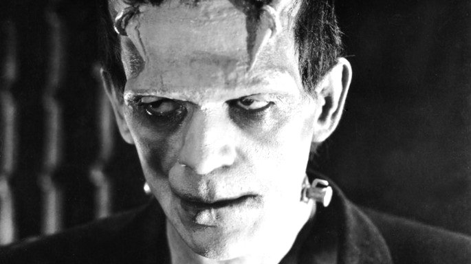 Frankenstein en el cine. Retrato de personajes de la película de 1931.