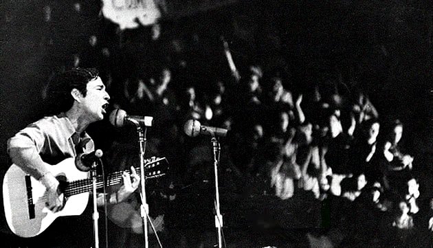 Geraldo Vacré en el Festival de la Canción de 1968.