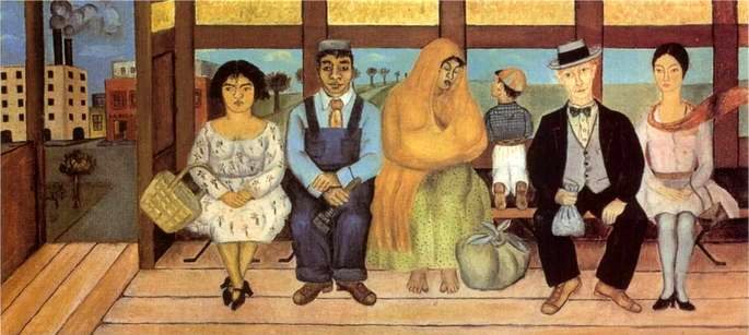 El autobús (1929) pintura