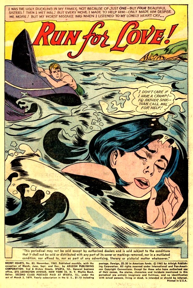 La portada de la revista DC Comic fue la inspiración para Drowning Girl.