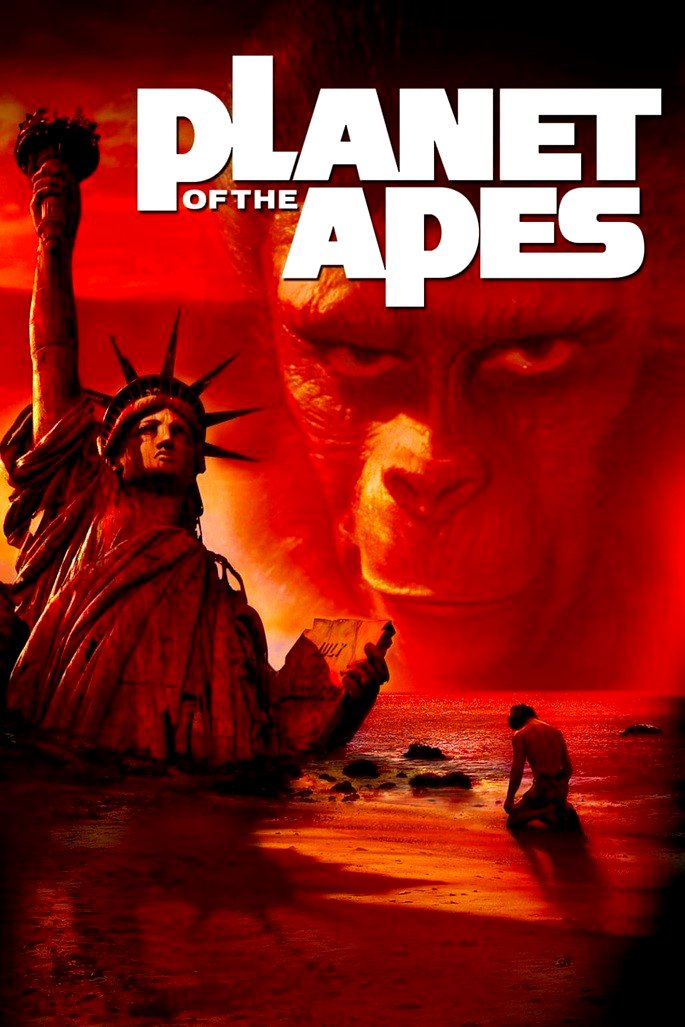 Afiche de la película El planeta de los simios (1968).