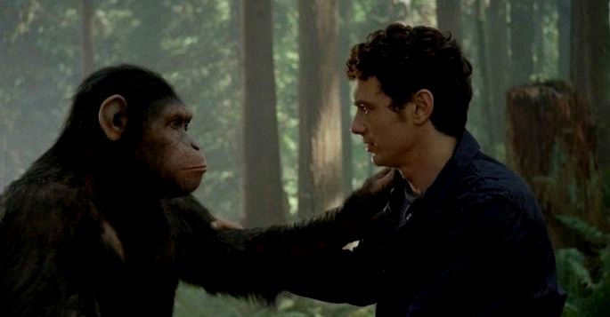 Un fotograma de la película El planeta de los simios: el origen (2011).