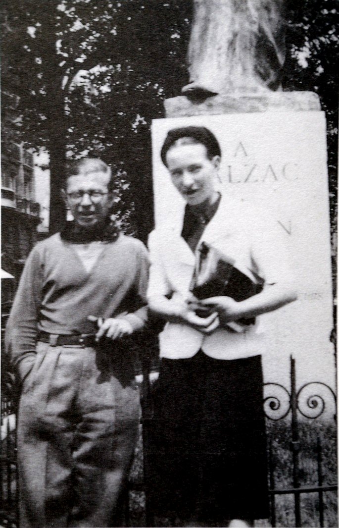 Retrato de Simone de Beauvoir y Sartre.