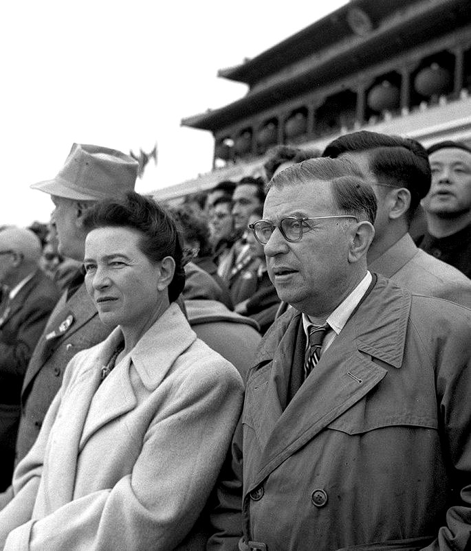 Beauvoir y Sartre en 1955.