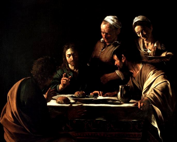 Póster La cena de Emaús.